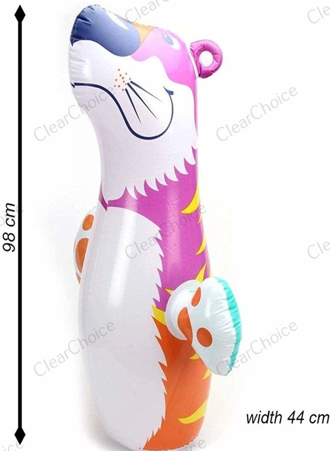 ClearChoice:- Inflatable Tiger Hit-Me Punching Bag for Kids | Weighted Base for Indoor and Outdoor Play | Multicolor PVC Toy - Image 5