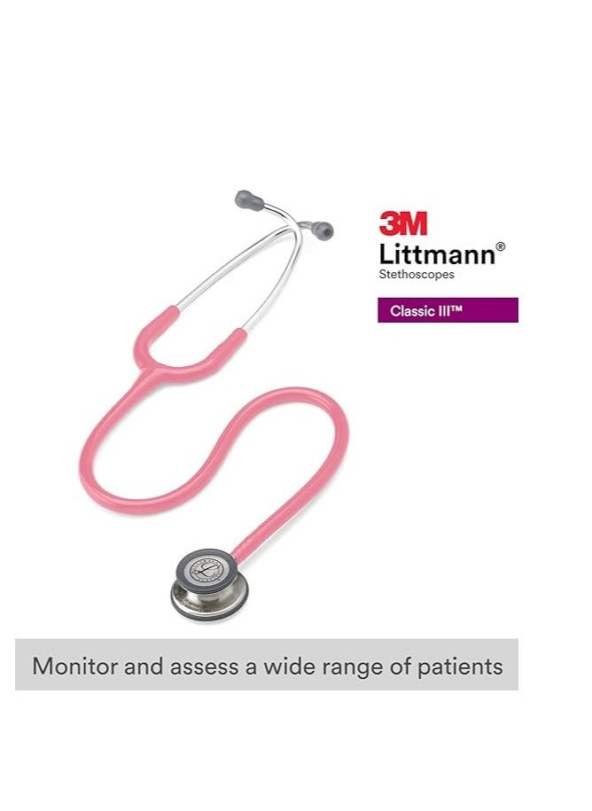 Littmann 3M™ Littmann® Classic III™ Stethoscope, Black Edition Chestpiece, Black Tube, 27 inch, 5633  - Image 2