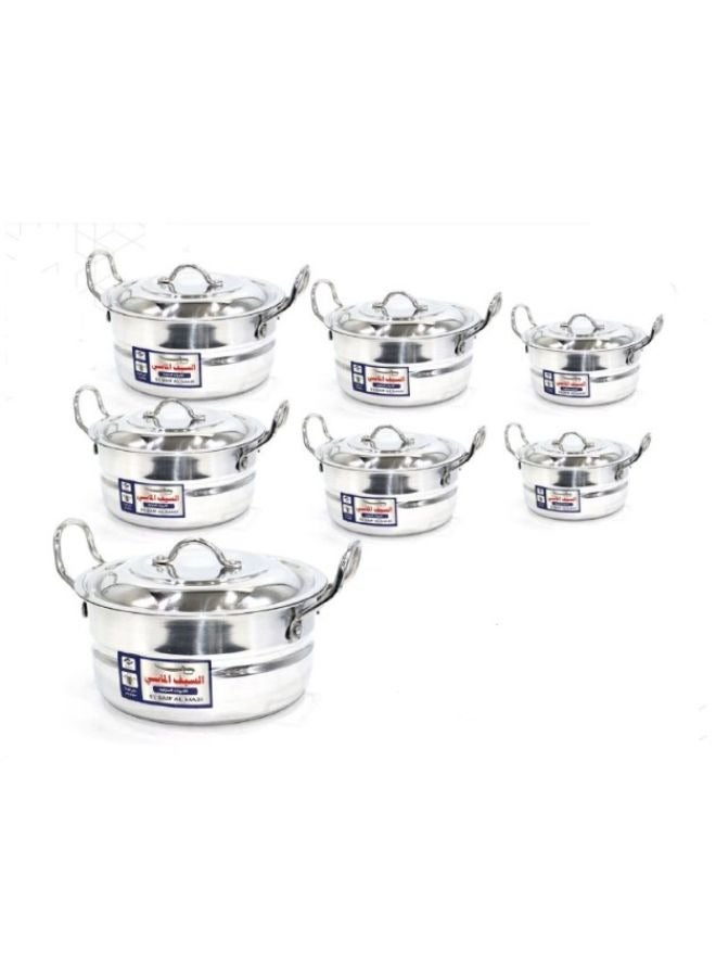 Aluminum cookware set of 7 pieces 16-28cm