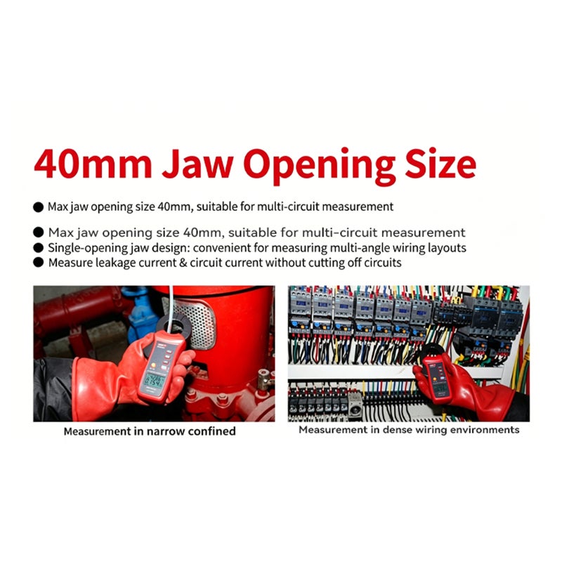 UNI-T Leakage Current Clamp Meter 0–60 A Range 1 µA Resolution - Microampere Leakage Tester With Low-Pass Filter Ac Leakage Clamp Meter For Industrial Maintenance Ground Fault Troubleshooting - Image 4