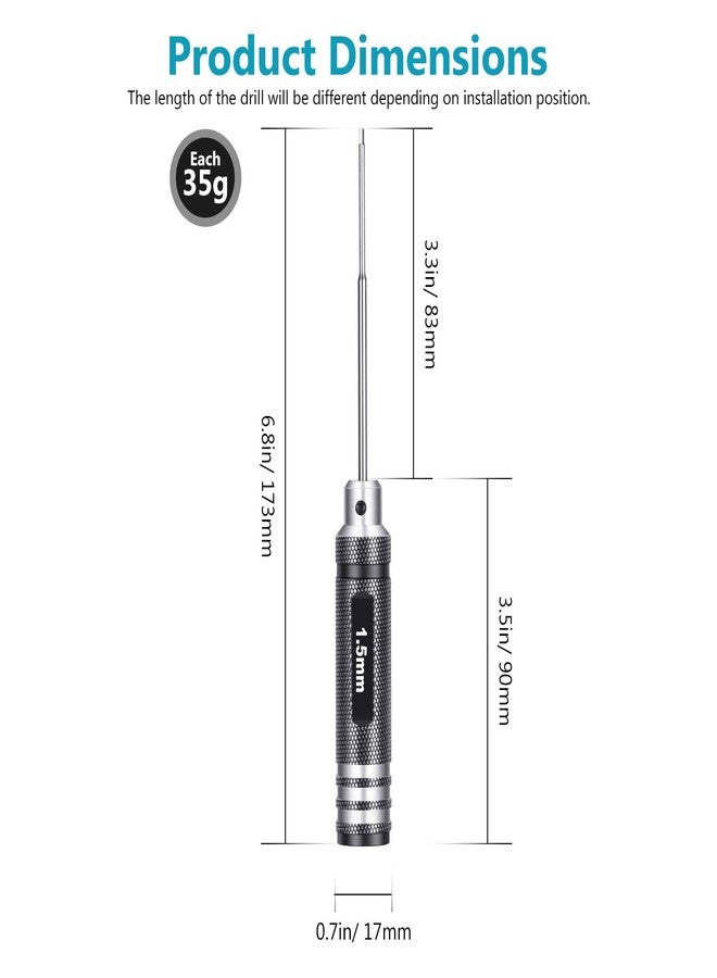 Neewer 4 in 1 Titanium Nitride TiNi Hex Driver Wrench Set 1.5mm Wrench+2mm Wrench+2.5mm Wrench+3.0mm Wrench - Image 2