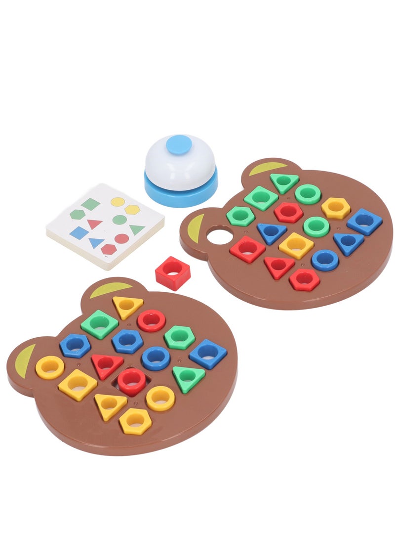 Velaurs Children's Geometric Shape Matching Building Blocks Board Toy Set, Random Color Double Bell Toy  - Image 2