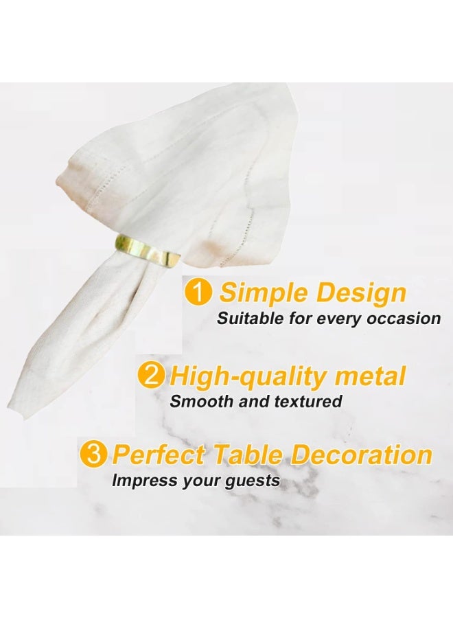6 Pcs Premium Gold Stainless Steel Napkin Rings, Durable Metal Napkin Holders, Decorative Table Ornaments for Wedding, Daily Dinner Table Settings - Image 3
