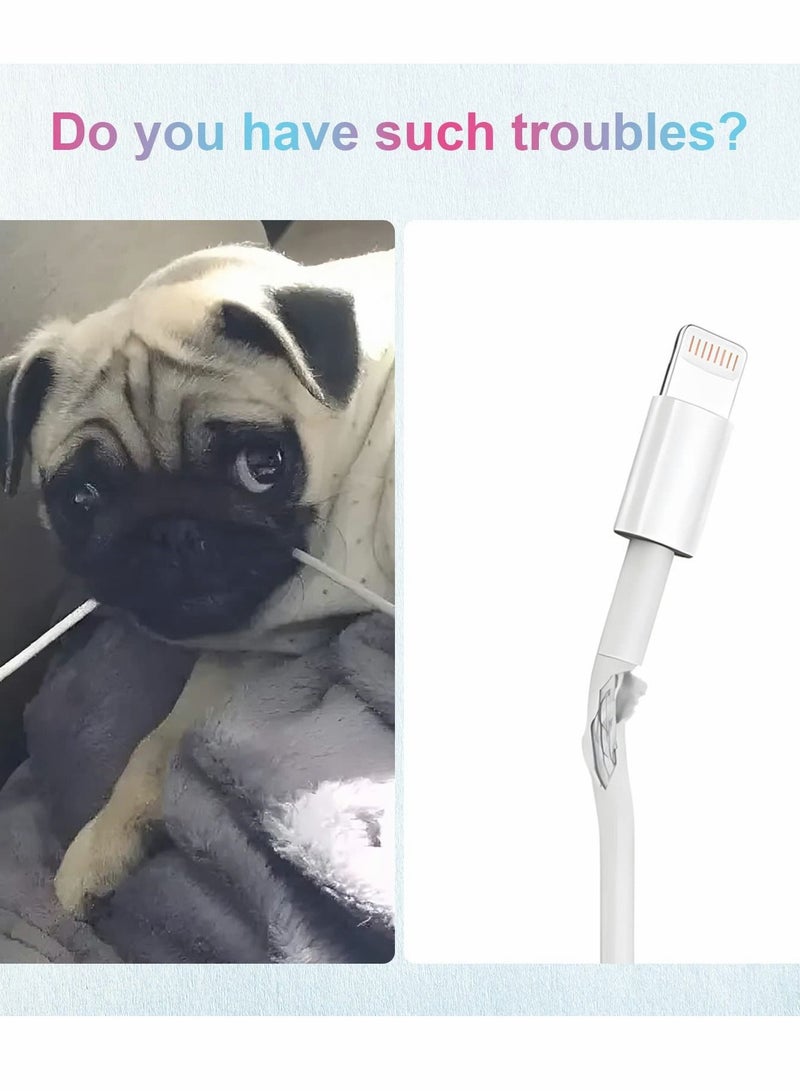 SYOSI 12 Pcs Cable Protector, Spiral Data Cable Protective Sleeve, Prevent Pets from Biting The Cable - Image 2