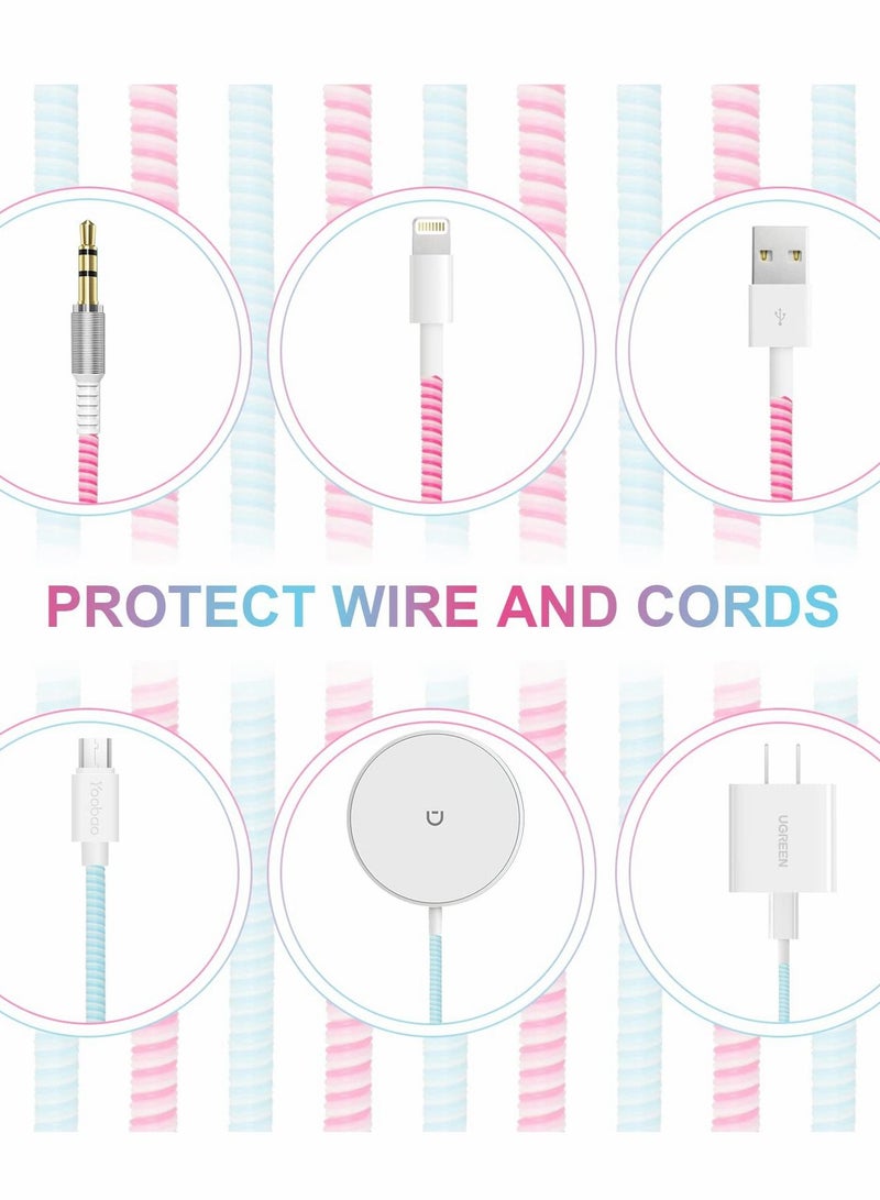 SYOSI 12 Pcs Cable Protector, Spiral Data Cable Protective Sleeve, Prevent Pets from Biting The Cable - Image 3