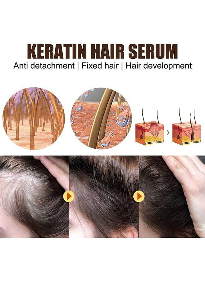 EELHOE - Keratin Hair Serum Oil 30ml, Firm And Protect Hair, Brighten Hair, Promote New Hair Growth, Maintain Hairline, Make Hair Follicle Longer And Thicker, And Compact Hair Essence Oil - Image 1