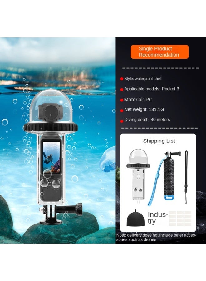BRDRC Compatible With Dji Osmo Pocket 3 Gimbal Camera 40m Diving Housing Waterproof Case Accessories - Image 1