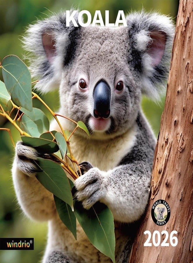 windrio 2026 Wall Calendar,Calendar 2026, November 2025 - December 2026, Wall Calendar Koala, 12" x 24" Opened,Full Page Months Thick & Sturdy Paper for Gift Perfect Calendar Organizing & Planning - Image 1