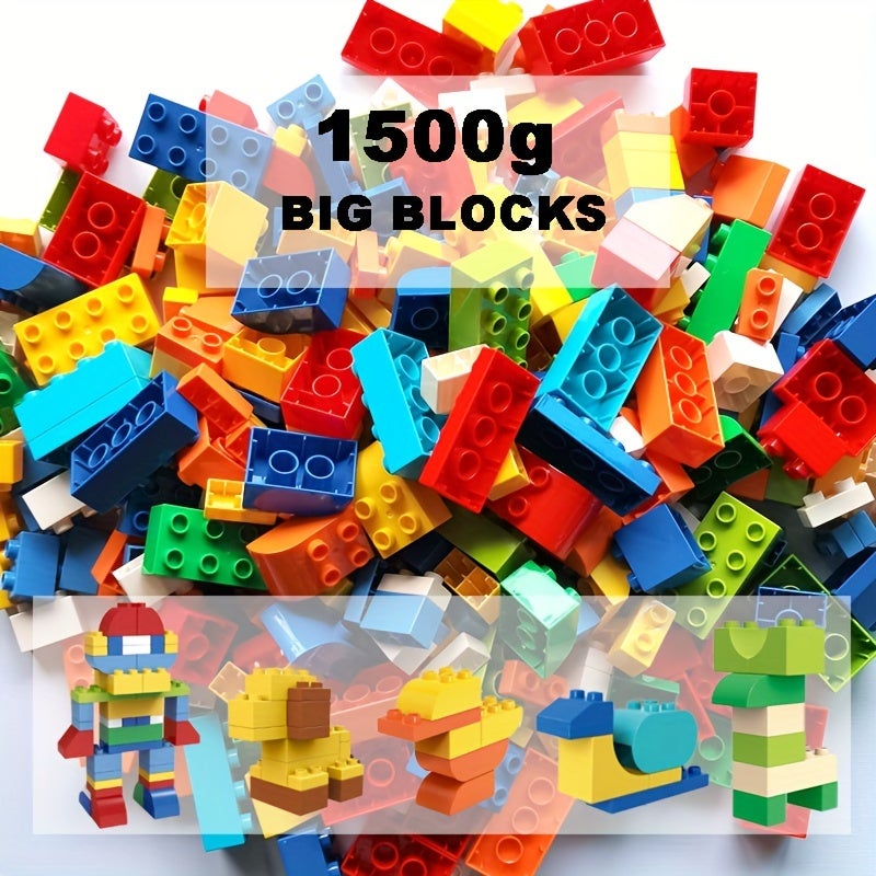 1500g Bag of Large Building Blocks for Kids' Assembly, Large Blocks Model for Boys and Girls, Intellectual Building Toy