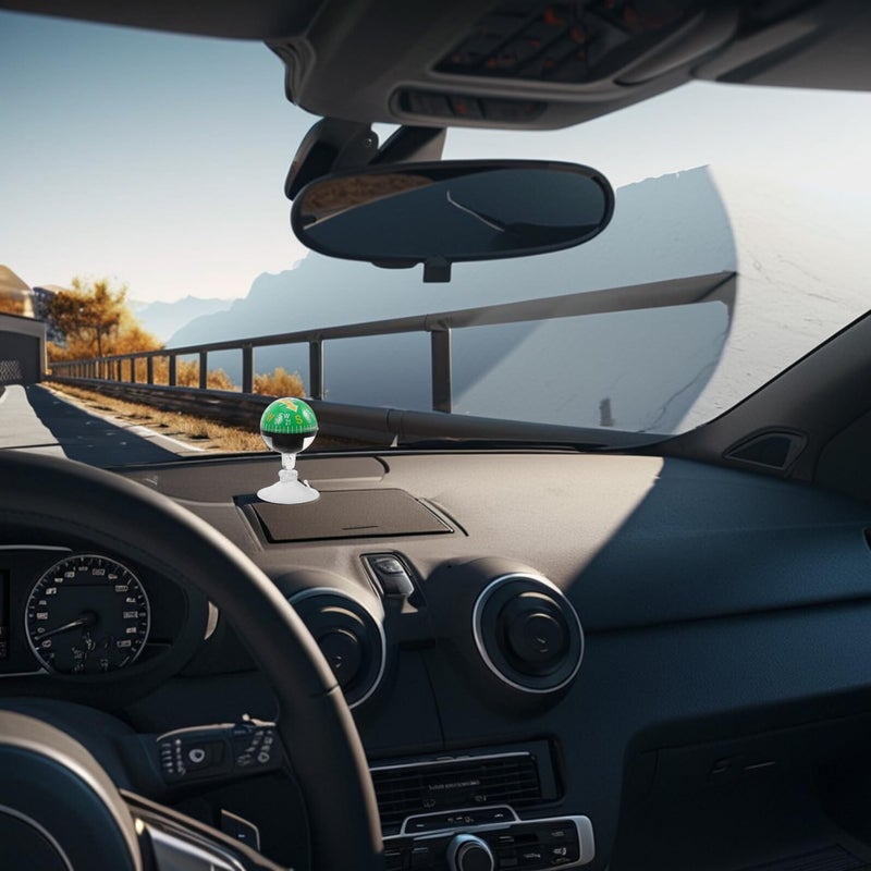 Green Car Dashboard Compass 38mm Plastic Ball Suction Cup Navigation Portable Outdoor - Image 4