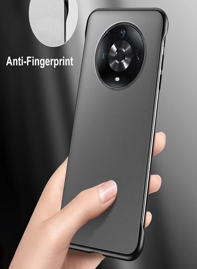 REALCASE Honor X9b 5G Back Cover Case | Stylish Frameless Matte Hard Back Skin | Soft TPU Shock Proof Bumper Back Cover Case for Honor X9b 5G (Black) - Image 3