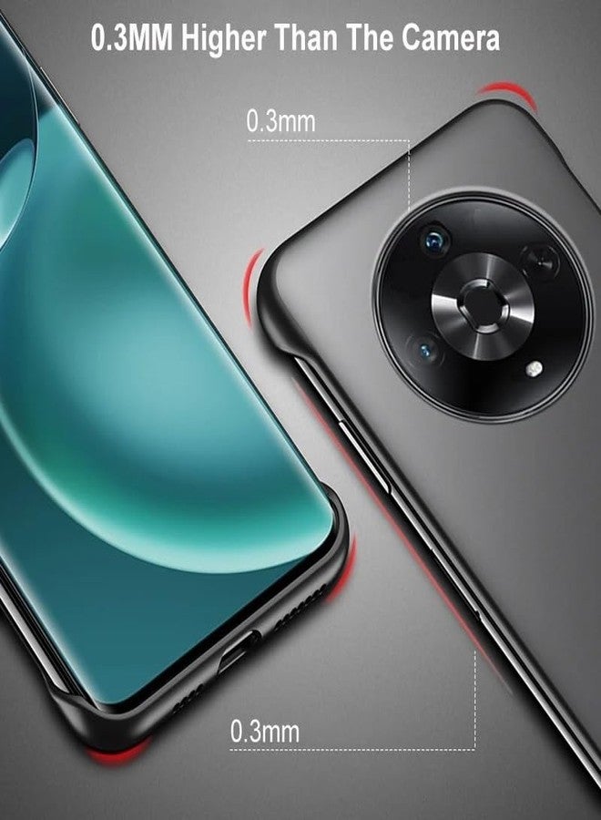 REALCASE Honor X9b 5G Back Cover Case | Stylish Frameless Matte Hard Back Skin | Soft TPU Shock Proof Bumper Back Cover Case for Honor X9b 5G (Black) - Image 4