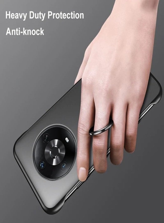 REALCASE Honor X9b 5G Back Cover Case | Stylish Frameless Matte Hard Back Skin | Soft TPU Shock Proof Bumper Back Cover Case for Honor X9b 5G (Black) - Image 2
