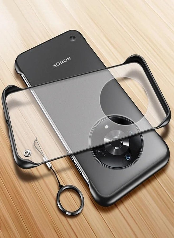 REALCASE Honor X9b 5G Back Cover Case | Stylish Frameless Matte Hard Back Skin | Soft TPU Shock Proof Bumper Back Cover Case for Honor X9b 5G (Black) - Image 1
