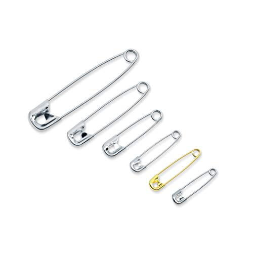 Dritz 1480 Safety Pins with Storage Box, Nickel plated Steel & Brass, Assorted Sizes (100-Count) - Image 2