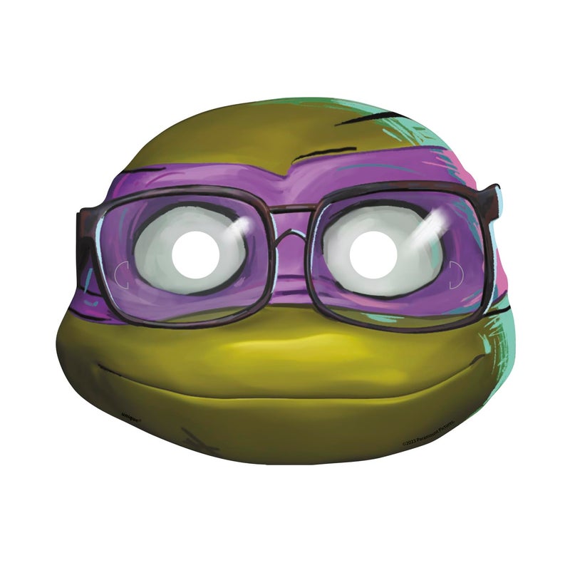 Unique Industries Teenage Mutant Ninja Turtle Mayhem Paper Masks, Set of 8, Boy, Birthday, Christening, Party Supplies - Image 2