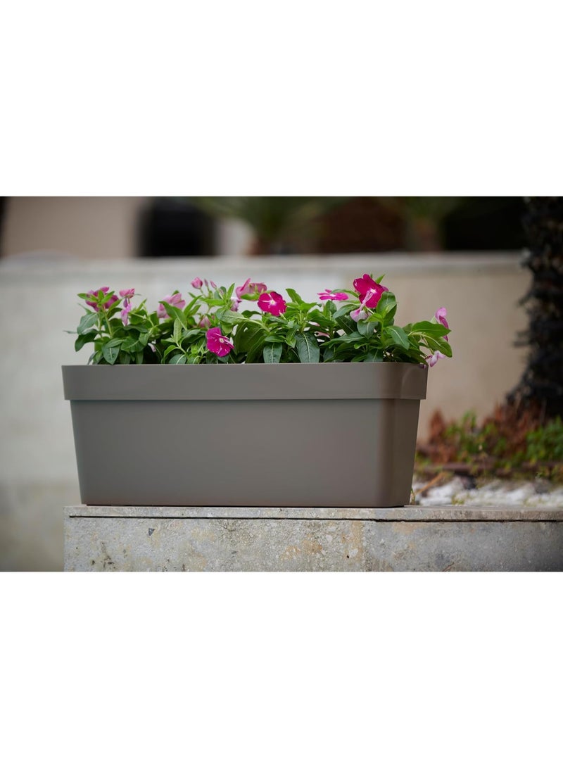 Idel Window Box Planter 50cm – Rectangular Flower Pot for Balcony Railing, Garden, Patio – Plastic Plant Container – Indoor Outdoor Use - CLASSIC WINDOWBOX SWS - Made in Italy - By Idel - Image 2