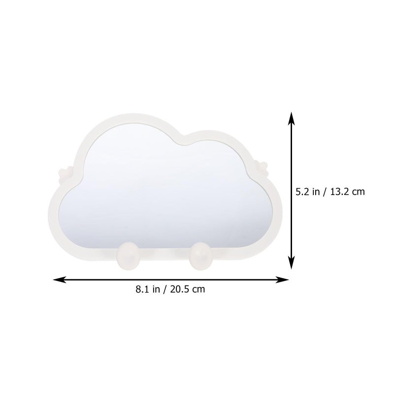 Cloud Shaped Table Makeup Mirror 2 Pack Small White Portable Desktop Vanity Mirror - Image 3