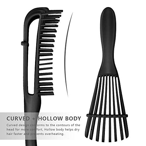 INSIME Detangler hair brush for curly hair comb for Women Men & Kids | Comb for curly wavy hair Pain Free hair detangling brush | Curl brush for hair styling Dry & Wet hair brush | - Image 5