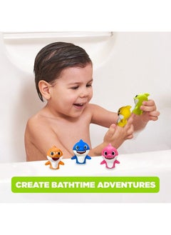 ginsey Nickelodeon Pink Fong Baby Shark Bath Toys Set For Children'S Tub Time Cups Finger Puppets And Bath Squirters Blue/Green 9 Pieces  - Image 5