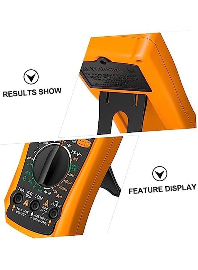 مقياس متعدد رقمي ذو نطاق تلقائي، جهاز اختبار جهد التيار المتردد والمستمر والمقاومة، محمول بحجم الجيب - Image 4