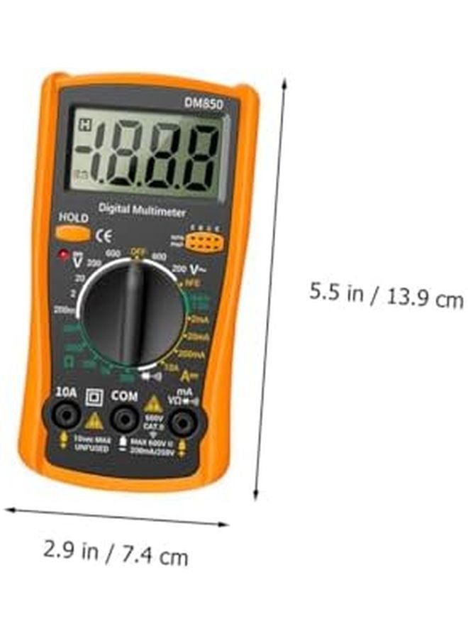 مقياس متعدد رقمي ذو نطاق تلقائي، جهاز اختبار جهد التيار المتردد والمستمر والمقاومة، محمول بحجم الجيب - Image 3