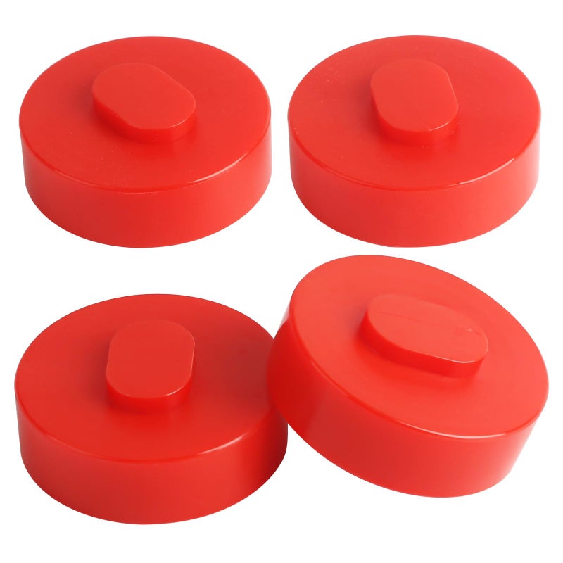 4 Pcs Jack Pad Support Point Adapter Red Jack Pad Kit Fits for Porsche 911 964 993 996 991Upgraded Polyurethane Lift Jack Pads Kit with Storage Bag
