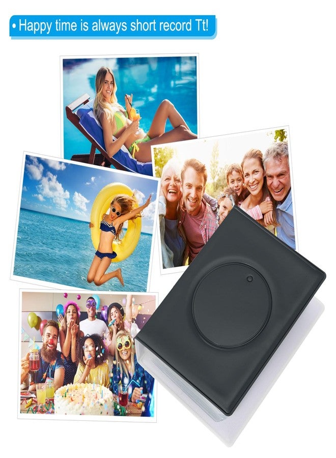 PATIKIL 3 Inch Mini Kpop Photocard Binder 2.5"x3.5" Album with 32 Pockets Small Picture Holder Book for Collection 2 Pack, Black White - Image 5