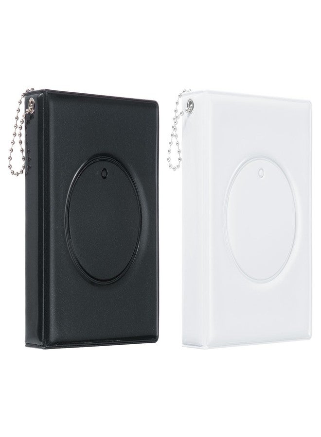PATIKIL 3 Inch Mini Kpop Photocard Binder 2.5"x3.5" Album with 32 Pockets Small Picture Holder Book for Collection 2 Pack, Black White - Image 1