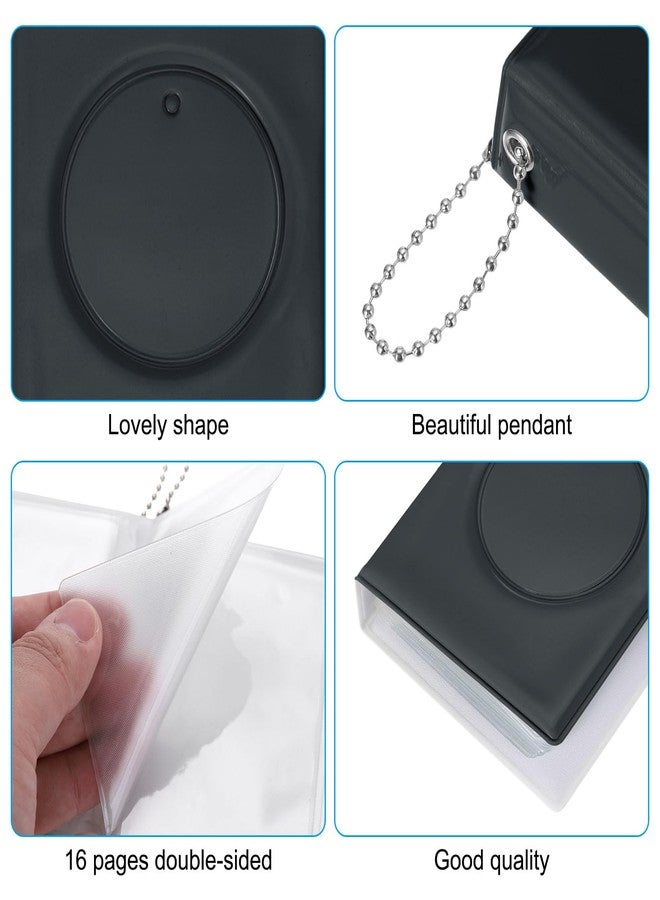 PATIKIL 3 Inch Mini Kpop Photocard Binder 2.5"x3.5" Album with 32 Pockets Small Picture Holder Book for Collection 2 Pack, Black White - Image 4