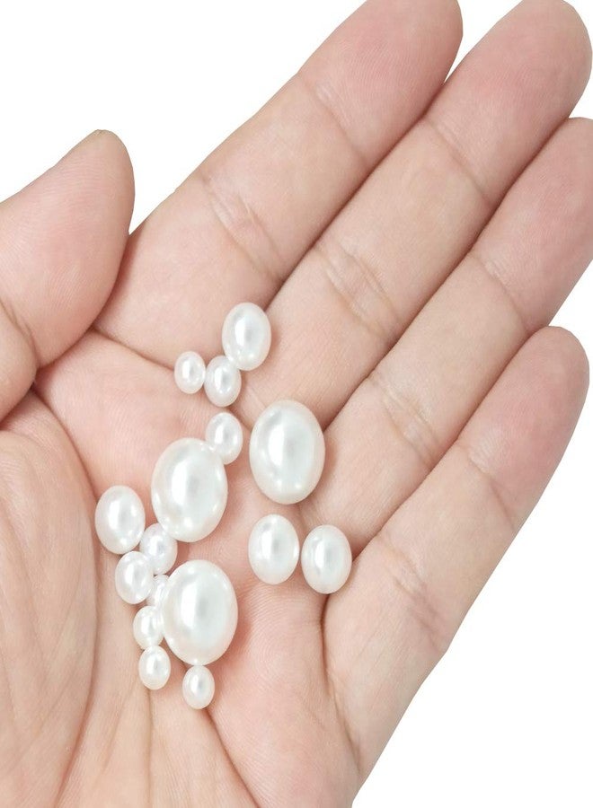 Cymtoo Lifestyle-cat 4 Size 330pcs Assorted Pearls Beads No Holes White Pearls Beads 5mm, 6mm, 8mm, 12mm Pearls for DIY, Table Scatter, Wedding, Birthday Party, Home Decoration - Image 2