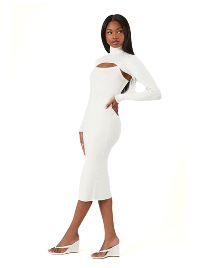 FOREVER 21 Turtleneck Combo Sweater Dress - Image 4