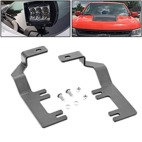 Dasen Upper Hood LED Light Pod Mount Brackets Compatible with Chevy Colorado 2015-2022, Fit GMC Canyon 2015-2022 - Image 1