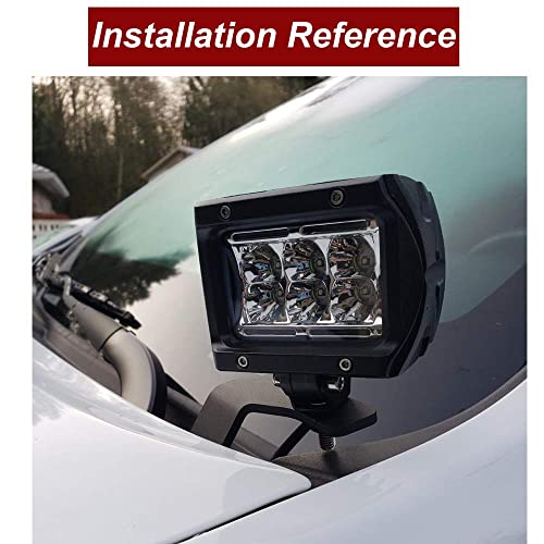 Dasen Upper Hood LED Light Pod Mount Brackets Compatible with Chevy Colorado 2015-2022, Fit GMC Canyon 2015-2022 - Image 4