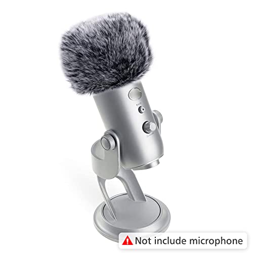 SUNMON Microphone Furry Windscreen Muff, Perfect Mic Pop Filter Mask Shield for Blue Yeti, Yeti Pro Microphones - Image 3