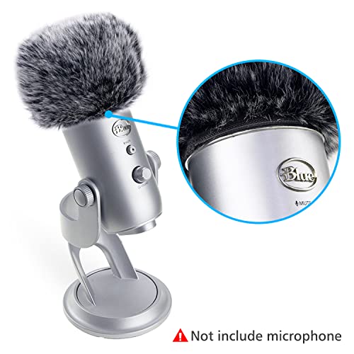 SUNMON Microphone Furry Windscreen Muff, Perfect Mic Pop Filter Mask Shield for Blue Yeti, Yeti Pro Microphones - Image 5