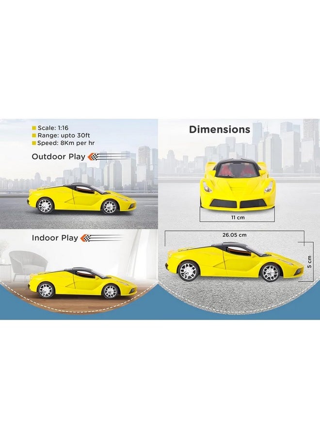 Sky Tech Sky Tech® Big Size Rechargeable Racing Car with Remote Control Sports Car with Openable Doors High Performance Rc Car with Led Lights for Kids Super Sports Car for Kids Speed Rc Car Toy  - Image 4