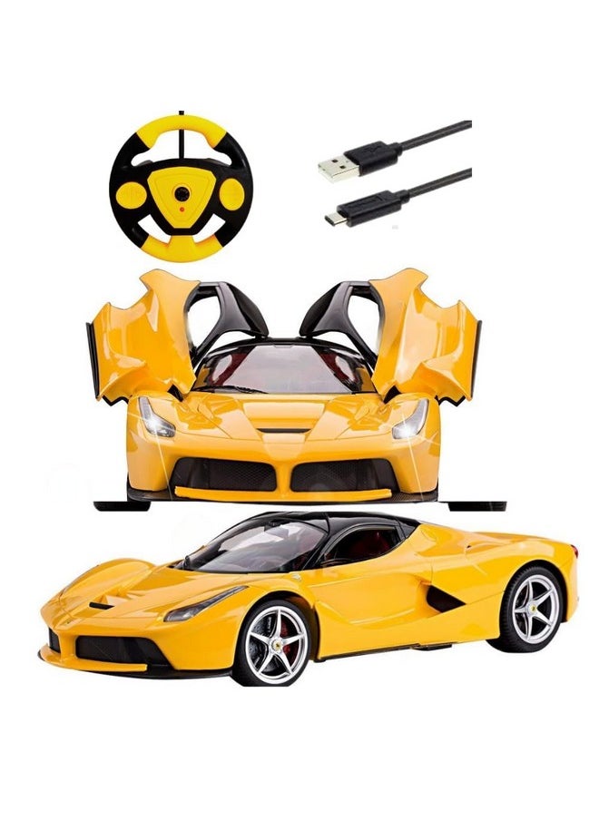 Sky Tech Sky Tech® Big Size Rechargeable Racing Car with Remote Control Sports Car with Openable Doors High Performance Rc Car with Led Lights for Kids Super Sports Car for Kids Speed Rc Car Toy  - Image 1
