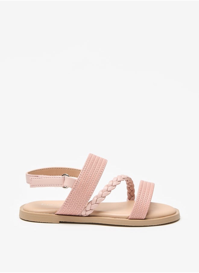 Flora Bella By Shoexpress Textured Sandals with Hook and Loop Closure  - Image 3