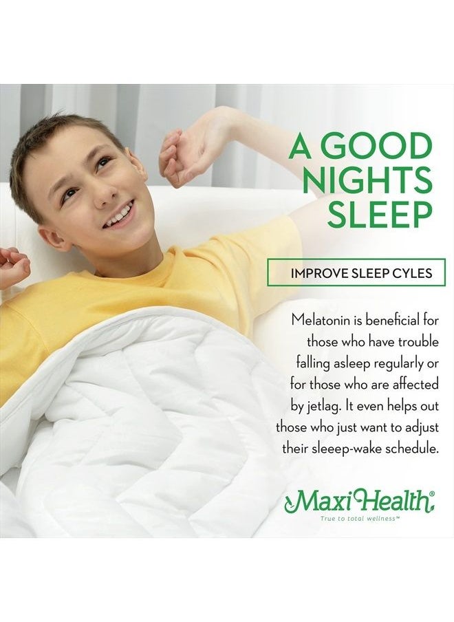Maxi Health - Melatonin Gummies for Kids - 1mg Chewable Melatonin Gummy - Restful Nighttime Support Supplement - Children and Adult Melatonin Gummies 1mg, 60 Count (60 Count, Gummies) - Image 1