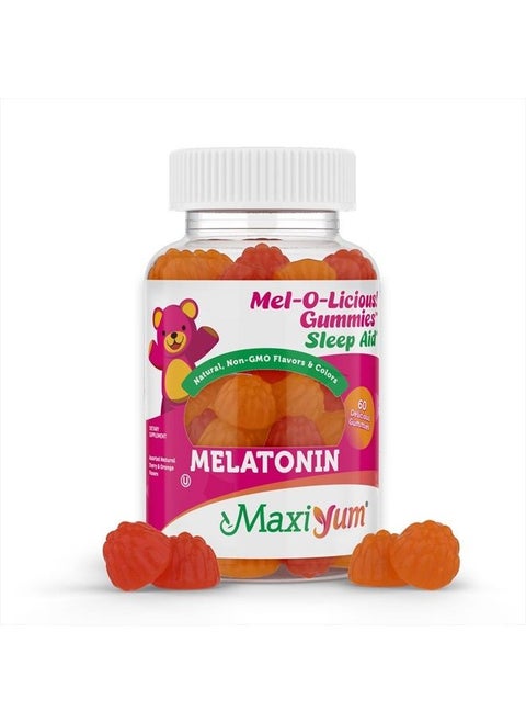 Melatonin Gummies for Kids - 1mg Chewable Melatonin Gummy - Restful Nighttime Support Supplement - Children and Adult Melatonin Gummies 1mg, 60 Count (60 Count, Gummies)