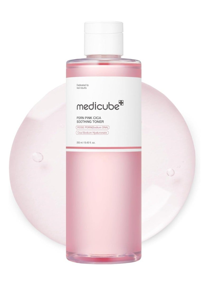Medicube Salmon Dna Pdrn Pink Cica Soothing Toner I Pink Glow Toner For Skin Boosting, Soothing And Calming, Uneven Skin Tone, Peptide And Niacinamide, Korean Skin Care (250Ml / 8.45 Fl. Oz.) - Image 1