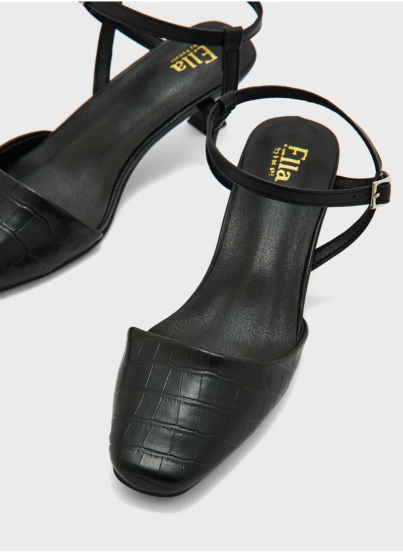 ايلا Croc Effect Strap Pump