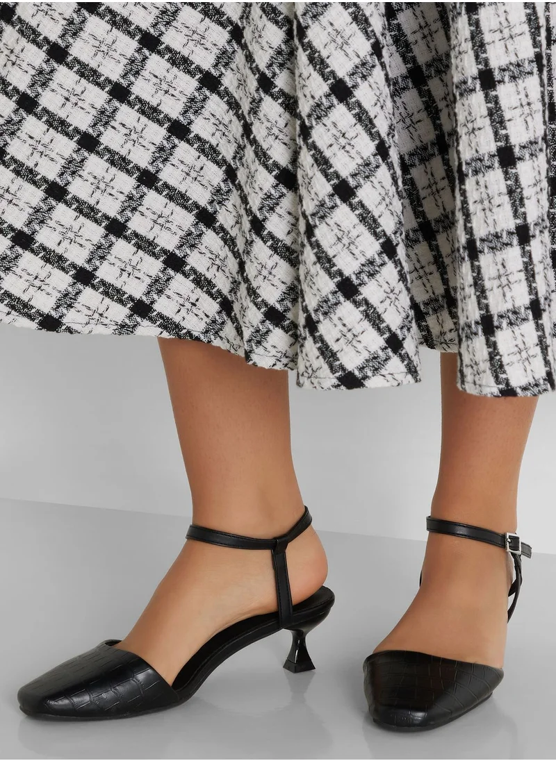 ايلا Croc Effect Strap Pump