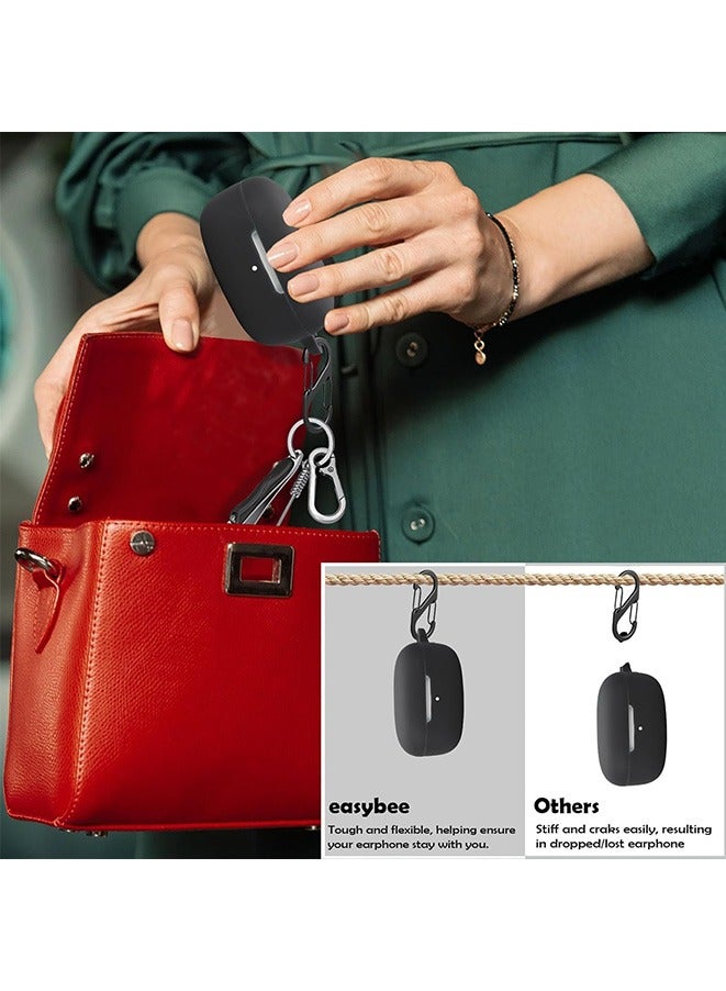 Case Compatible with Xiaomi Redmi Buds 6 Play, Ultra-thin Soft Cover, Slim-Fit, Anti-Fall, Silicone Shockproof Protective Case for Xiaomi Redmi Buds 6 Play.(Black) - Image 5