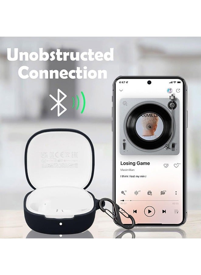 Case Compatible with Xiaomi Redmi Buds 6 Play, Ultra-thin Soft Cover, Slim-Fit, Anti-Fall, Silicone Shockproof Protective Case for Xiaomi Redmi Buds 6 Play.(Black) - Image 3