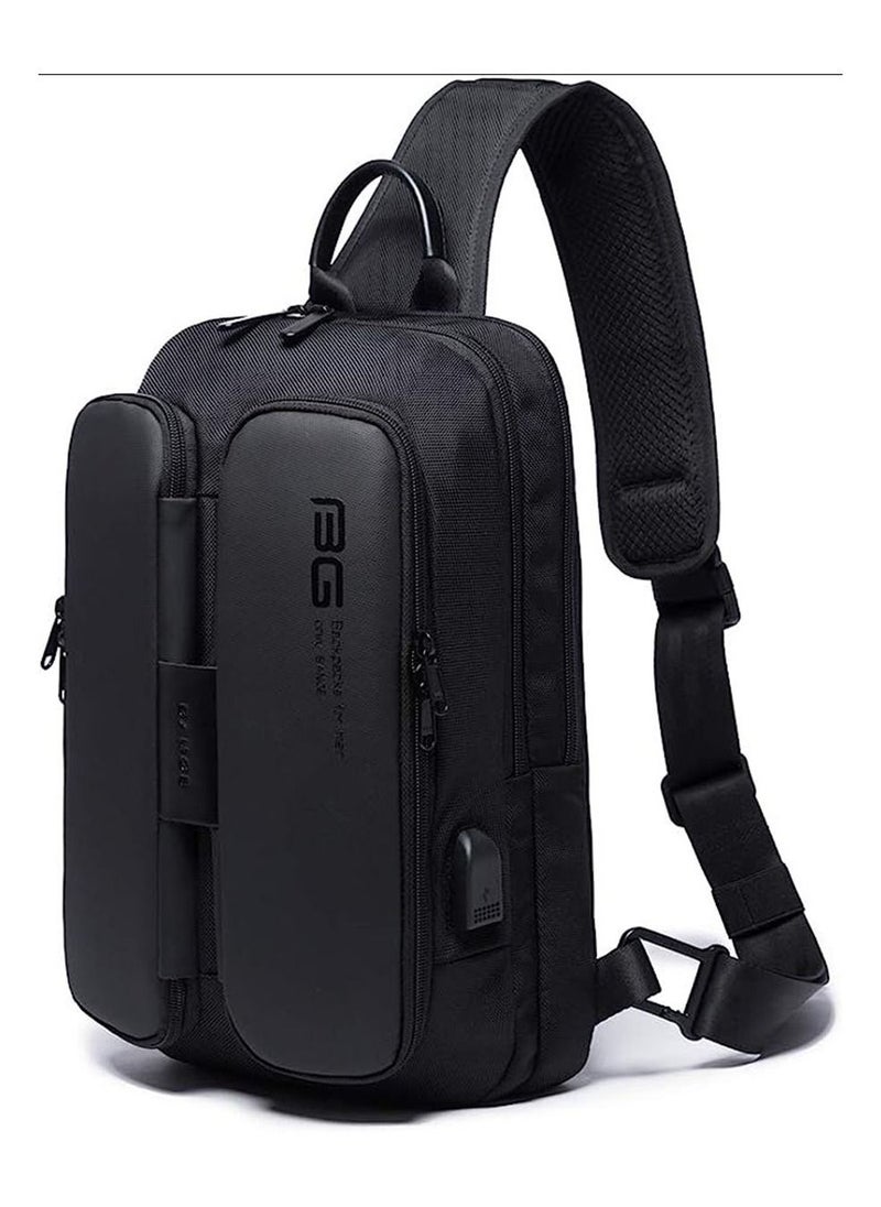 BANGE - Sling Backpack Sling Bag Crossbody Backpack Shoulder Casual Daypack Rucksack for Men - Image 1