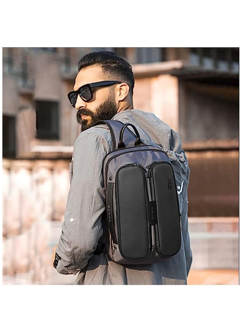 BANGE - Sling Backpack Sling Bag Crossbody Backpack Shoulder Casual Daypack Rucksack for Men - Image 1