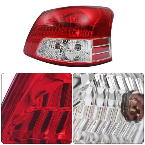 Silscvtt Rear Brake Tail Lights Assembly Replacement for Toyota Yaris Sedan 2007-2012 RH Passenger Side Tail Lamps 8155152600, TO2819133 - Image 3