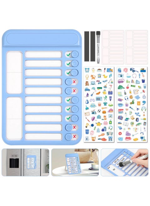 Audab Dry Erase Chore Chart for Kids, Magnetic Whiteboard Checklist Board, Chore Checklist Slider to Do List Board, Daily Routine Chart Schedule Board Task Tracker for Home Refrigerator, Wall, Desk